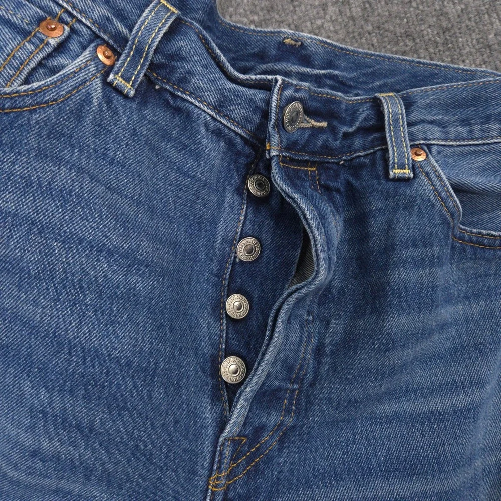 Levis Jeans Mens 33X32 Blue Premium 501 '54 Straight Big E Medium Wash Denim